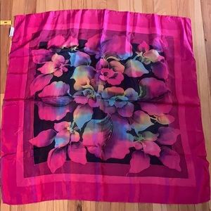 36” Square 100% Silk Hand Painted Batik Scarf
